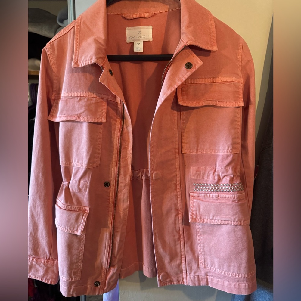 Caslon Women's Peach Jacket Sz xs petite